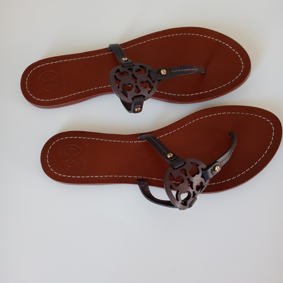 Tory Burch Gabriel Flat Thong Sandals Size 9M - Picture 3 of 9